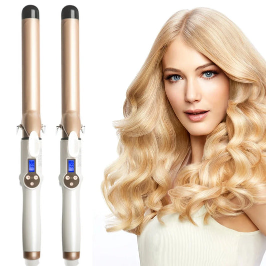2023 New Electric Hair Curler with LCD Screen Digital Curling Iron Hair Curlers Irons 19-38Mm Professional Curling Iron Curler